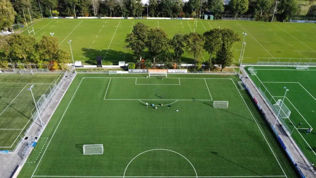 Dronefotografie voetbalclub NVC Naarden