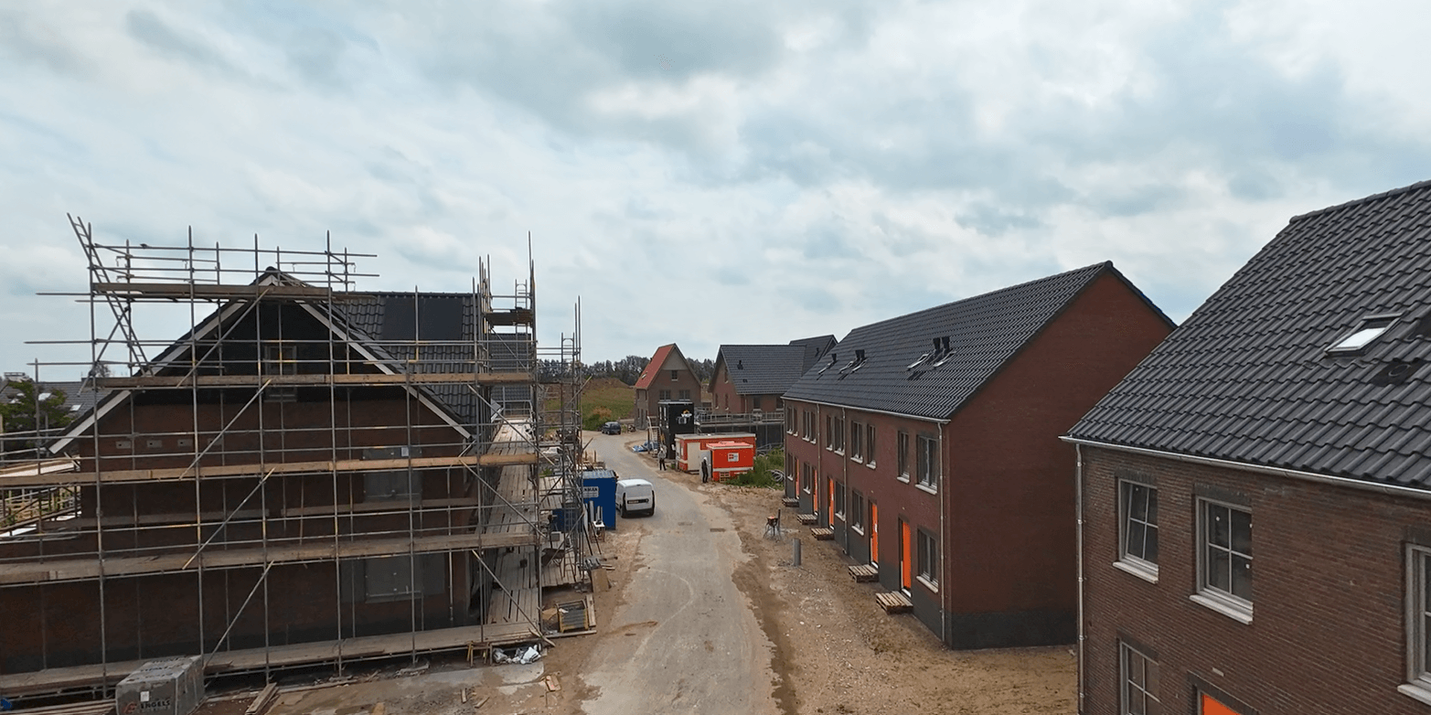 Dronebeelden bouwplaats
